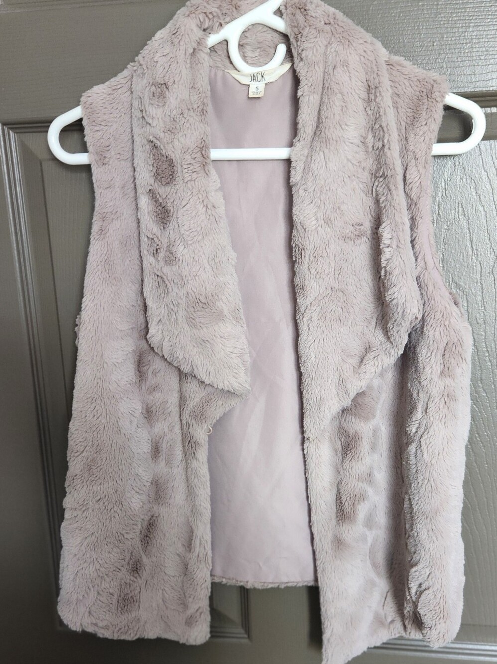 Jack by BB Dakota Women's Faux Fur Vest - Light Taupe